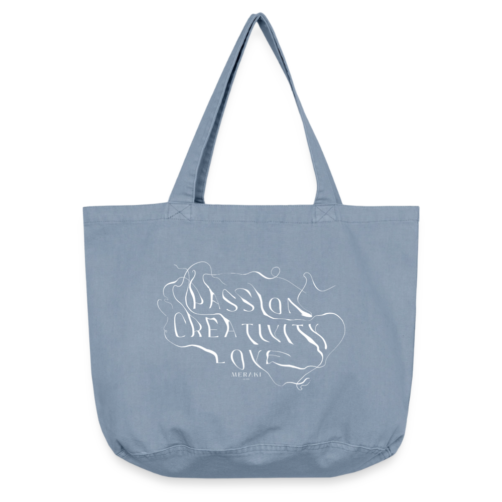 Vintage-Washed Shopper - vintage light blue