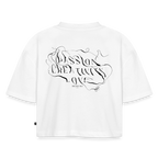 Frauen Premium Oversized Bio Cropped T-Shirt - Weiß