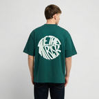 Oversized Heavyweight T-Shirt - TAKE THE RISK - hunter Green