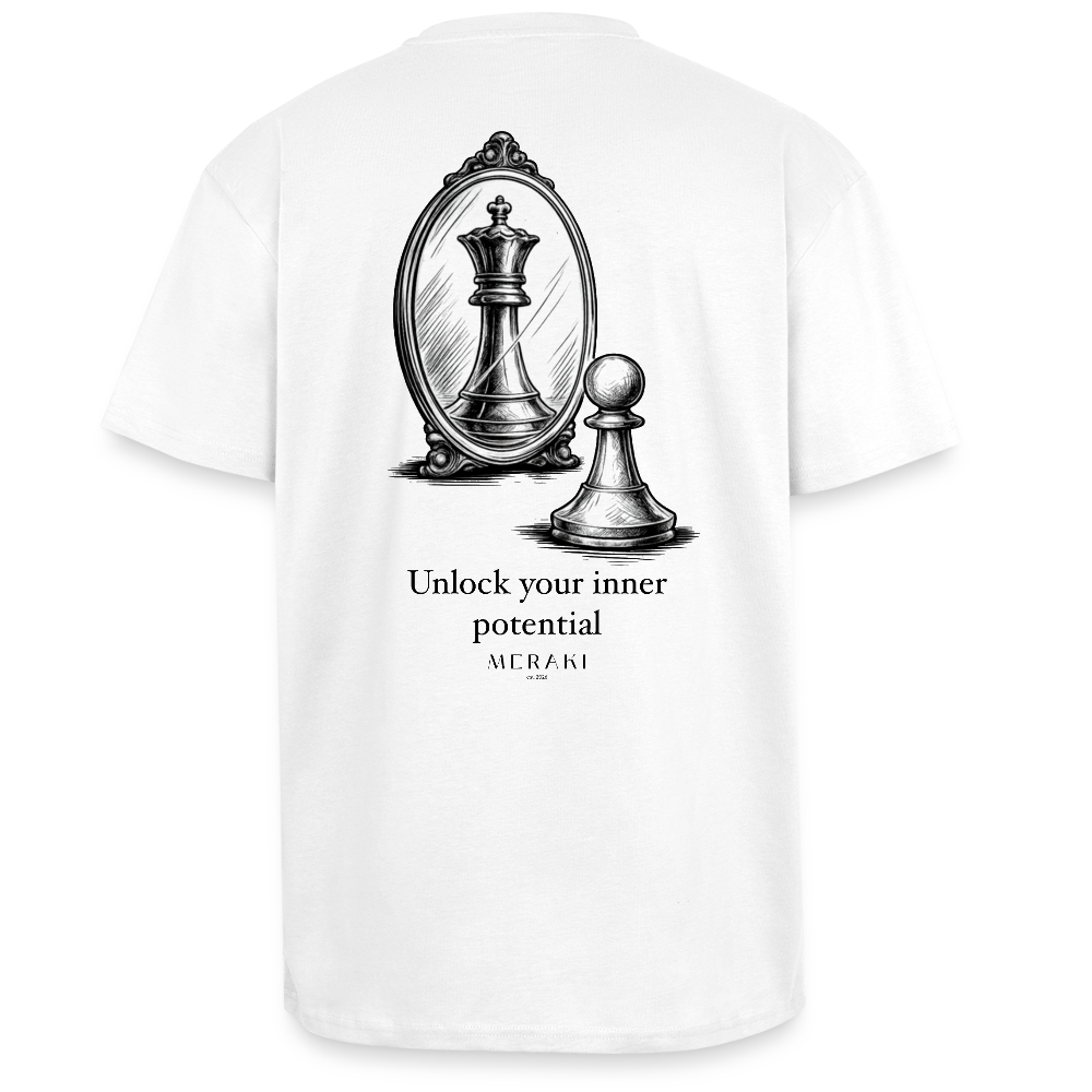 Oversized Heavyweight T-Shirt - CHESS - Weiß