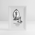 Gerahmtes Poster (27 × 37 cm) - Weiß