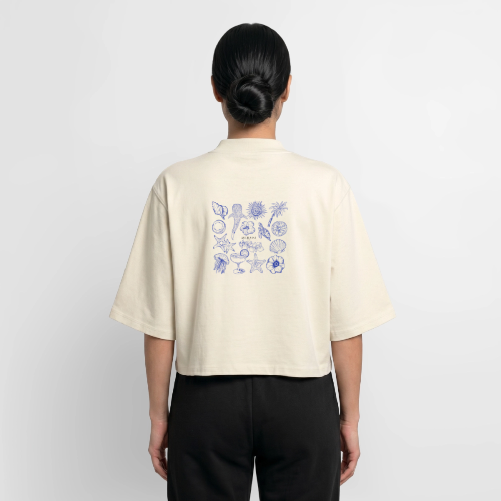 Boxy Frauen Recyceltes 1/2 Sleeved T-Shirt by Stanley/Stella - Natur