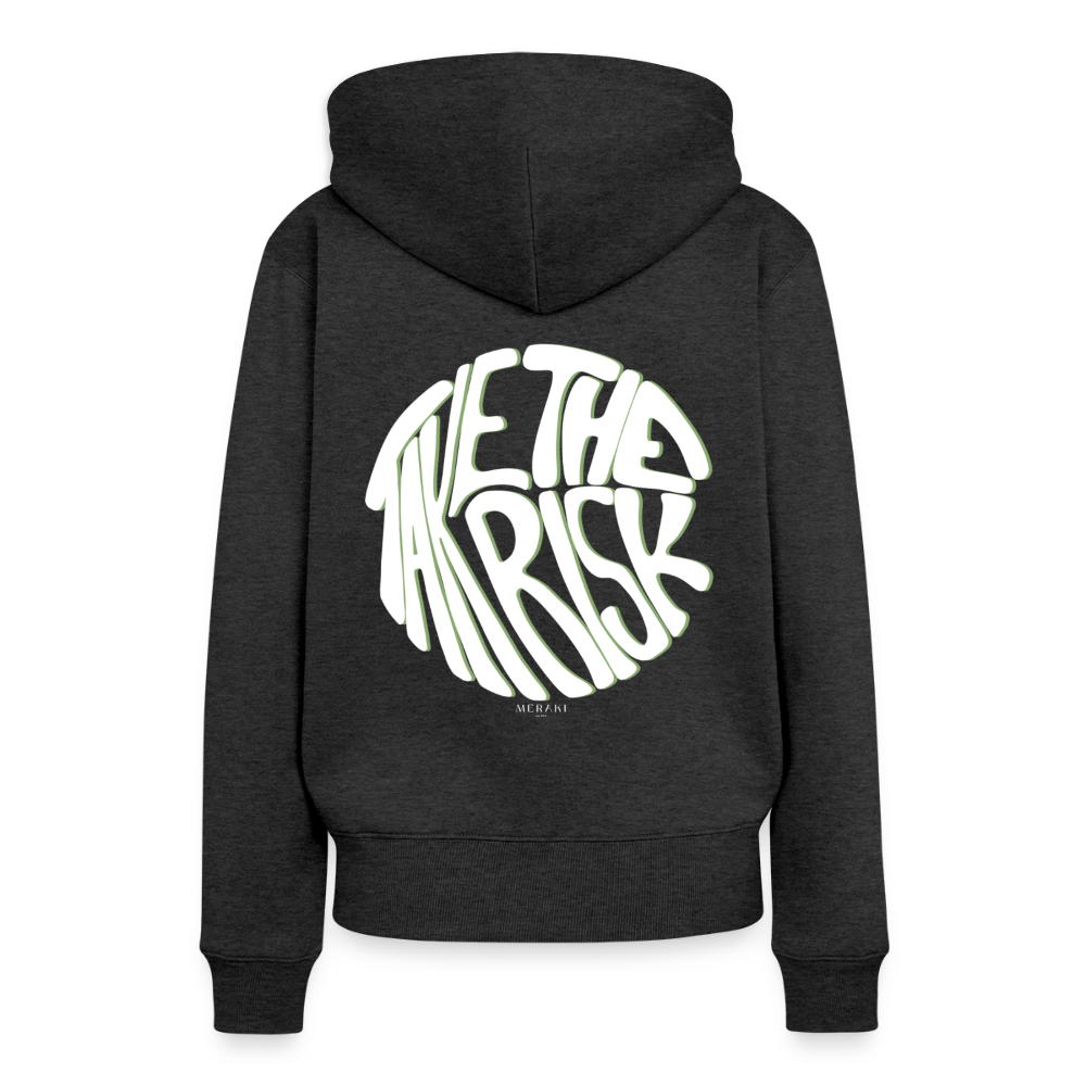 Frauen Premium Hoodie - Anthrazit meliert