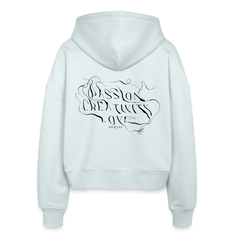 Stanley/Stella Boxy Frauen Bio Zip Hoodie Ida - Eisblau