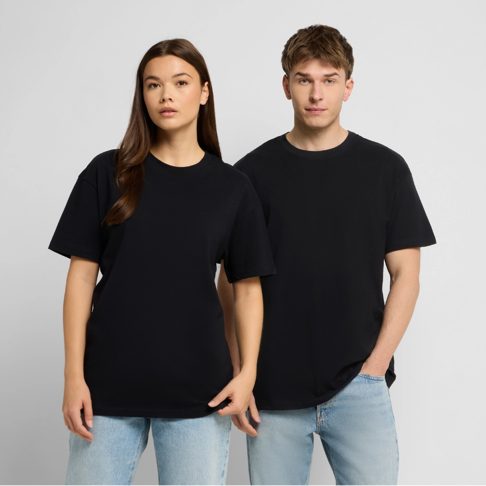 Oversized Heavyweight T-Shirt - PASSION CREATIVITY LOVE - Schwarz