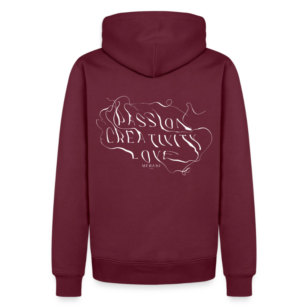 Männer Premium Hoodie - Burgunderrot