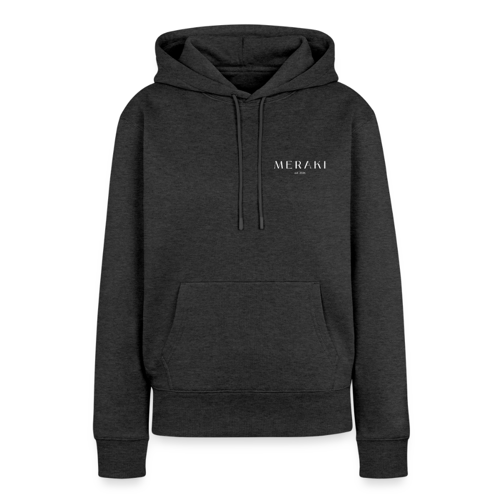 Frauen Premium Hoodie - Anthrazit meliert