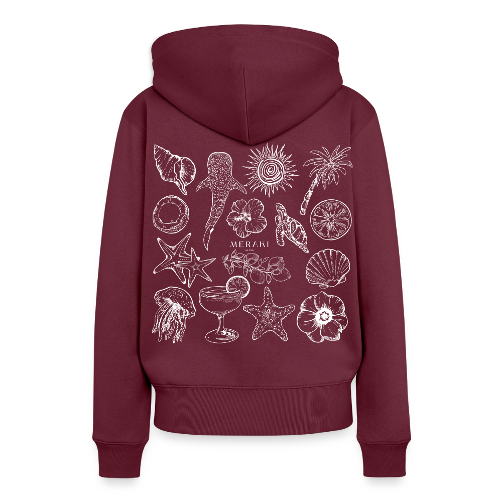 Frauen Premium Hoodie - Burgunderrot