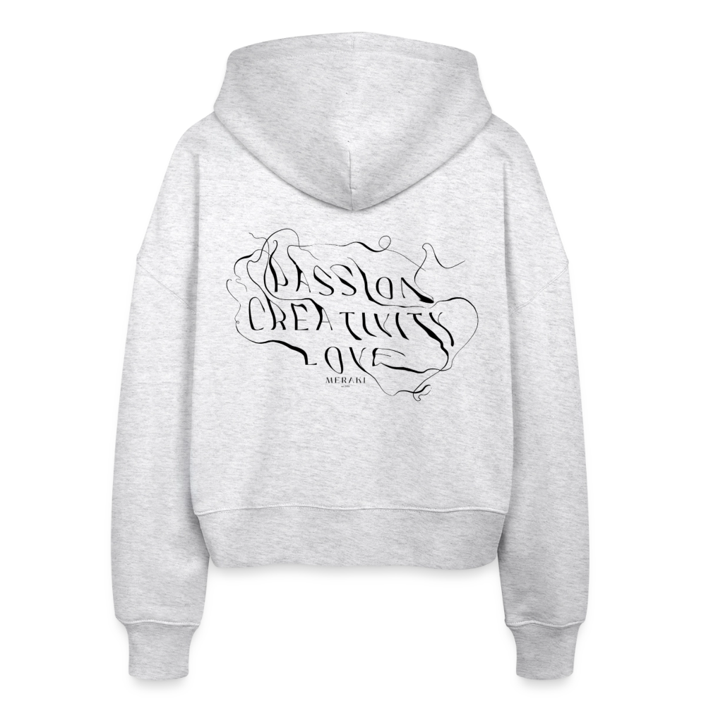 Stanley/Stella Boxy Frauen Bio Zip Hoodie Ida - Weiß meliert