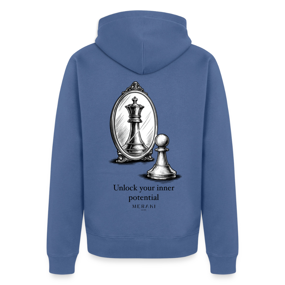 Männer Premium Kapuzenjacke - Taubenblau