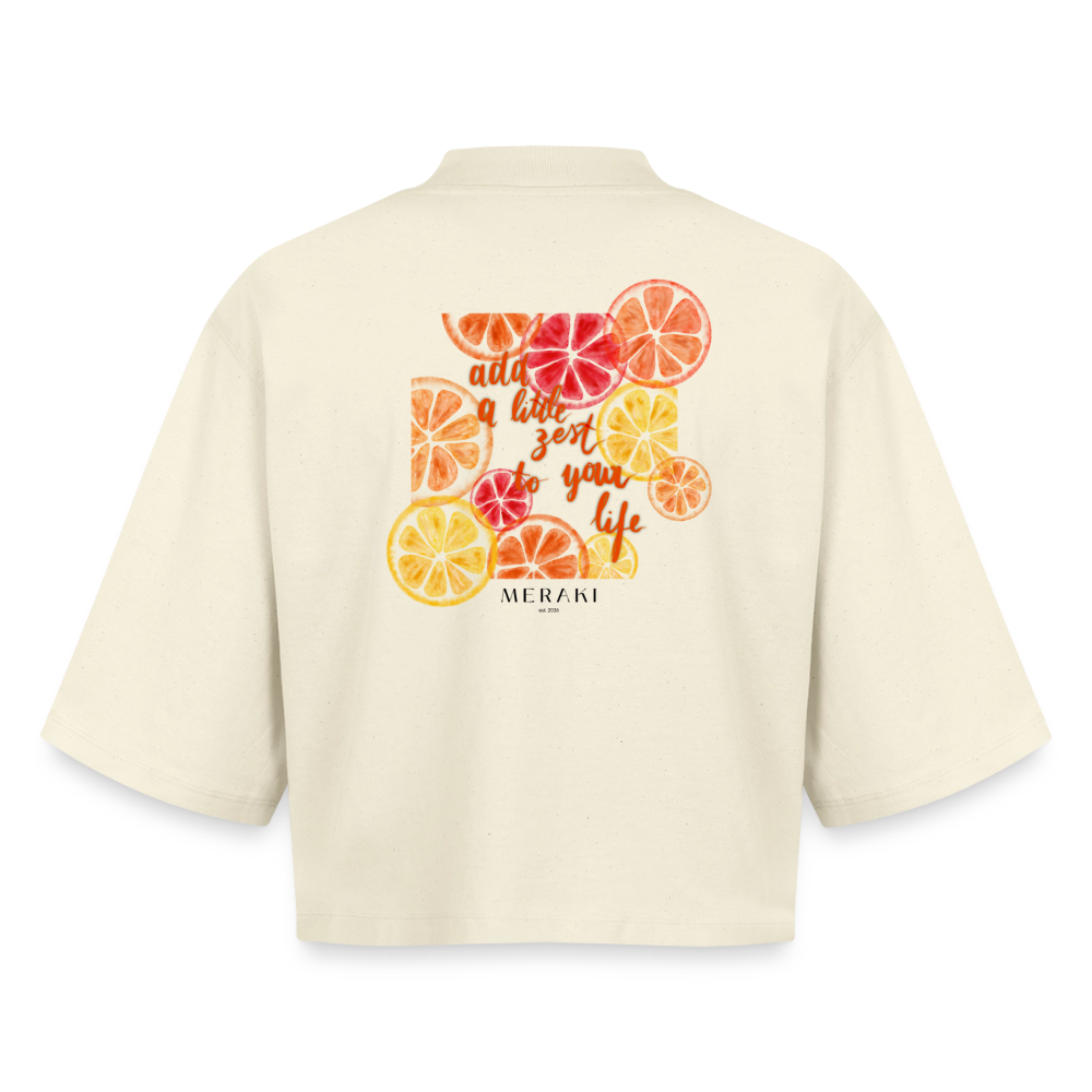 Boxy Frauen Recyceltes 1/2 Sleeved T-Shirt by Stanley/Stella - Natur