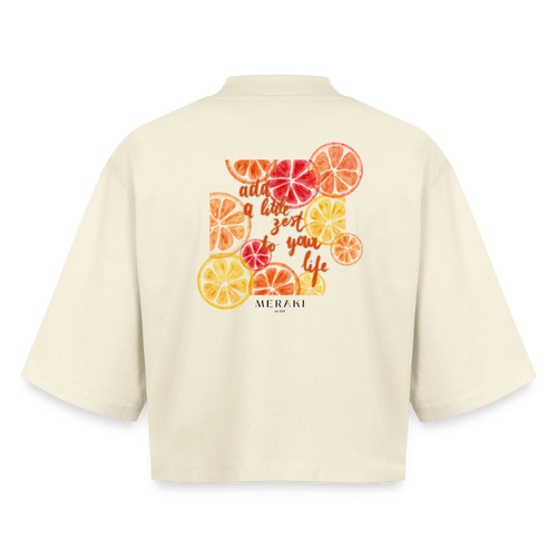 Boxy Frauen Recyceltes 1/2 Sleeved T-Shirt by Stanley/Stella - Natur