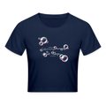 Frauen Cropped T-Shirt - Light Navy