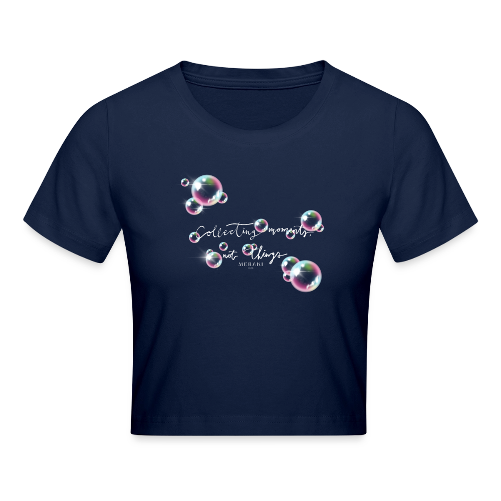 Frauen Cropped T-Shirt - Light Navy