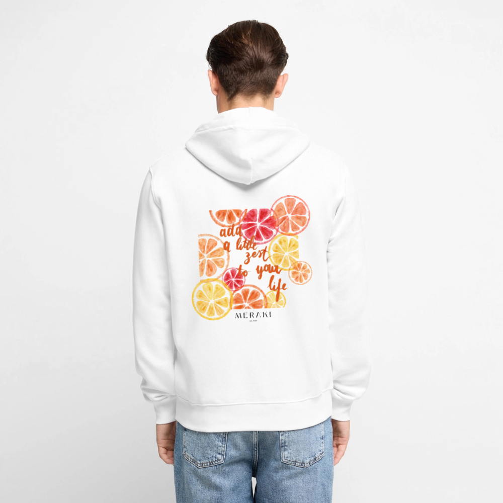 Männer Premium Kapuzenjacke - Weiß