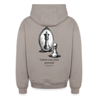 Oversized Heavyweight Hoodie - CHESS - Taupe
