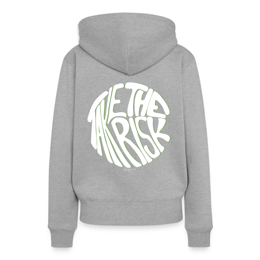 Frauen Premium Hoodie - Grau meliert