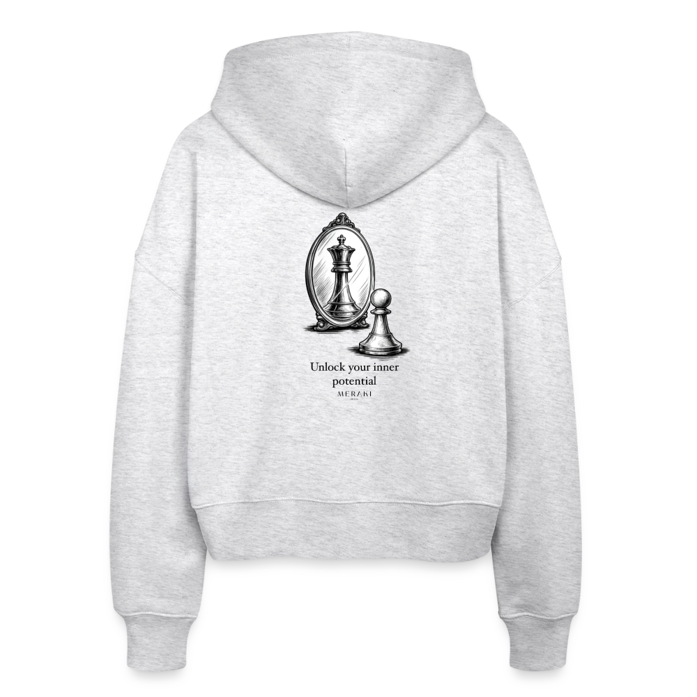 Stanley/Stella Boxy Frauen Bio Zip Hoodie Ida - Weiß meliert