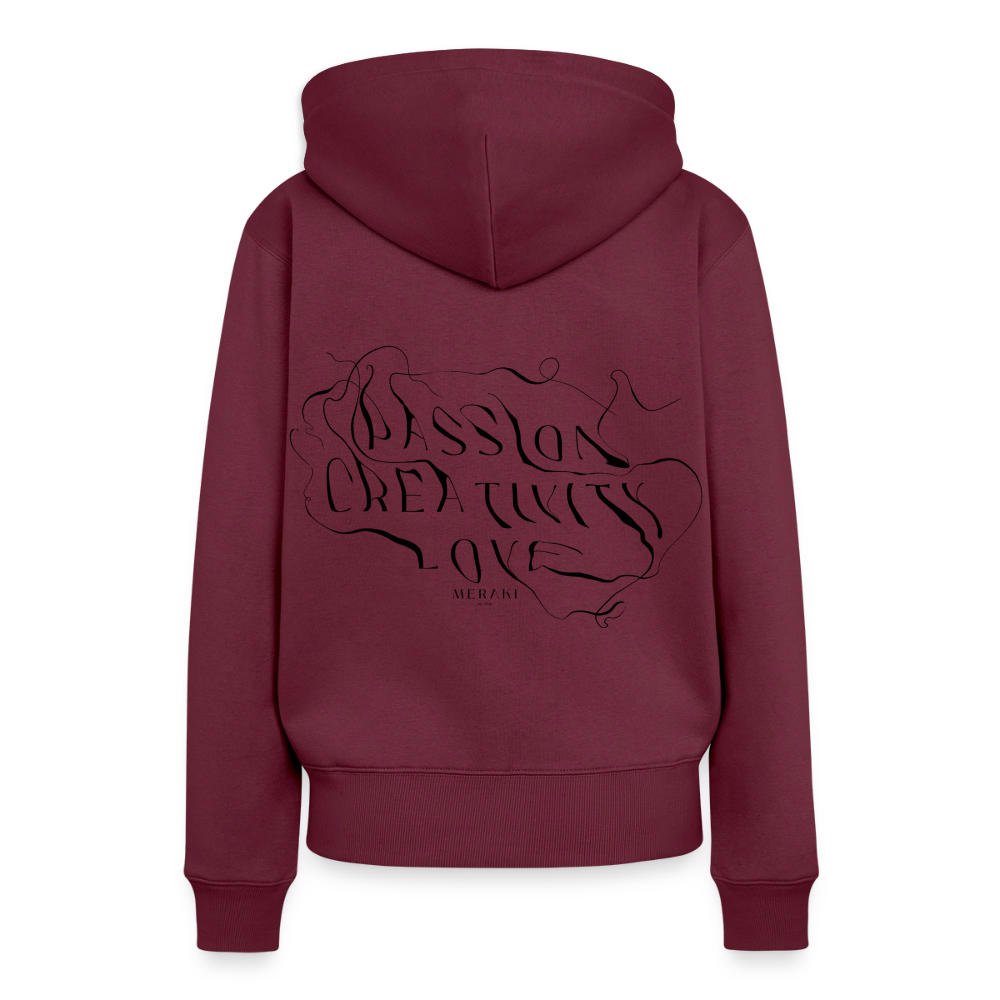 Frauen Premium Hoodie - Burgunderrot