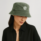 Vintage Bucket Hat - Olivgrün vintage