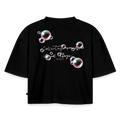 Frauen Premium Oversized Bio Cropped T-Shirt - Schwarz