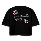 Frauen Premium Oversized Bio Cropped T-Shirt - Schwarz
