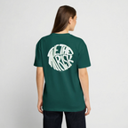 Oversized Heavyweight T-Shirt - TAKE THE RISK - hunter Green