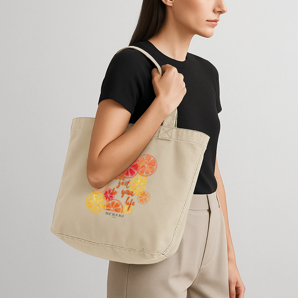 Vintage-Washed Shopper - Vintage Sand 