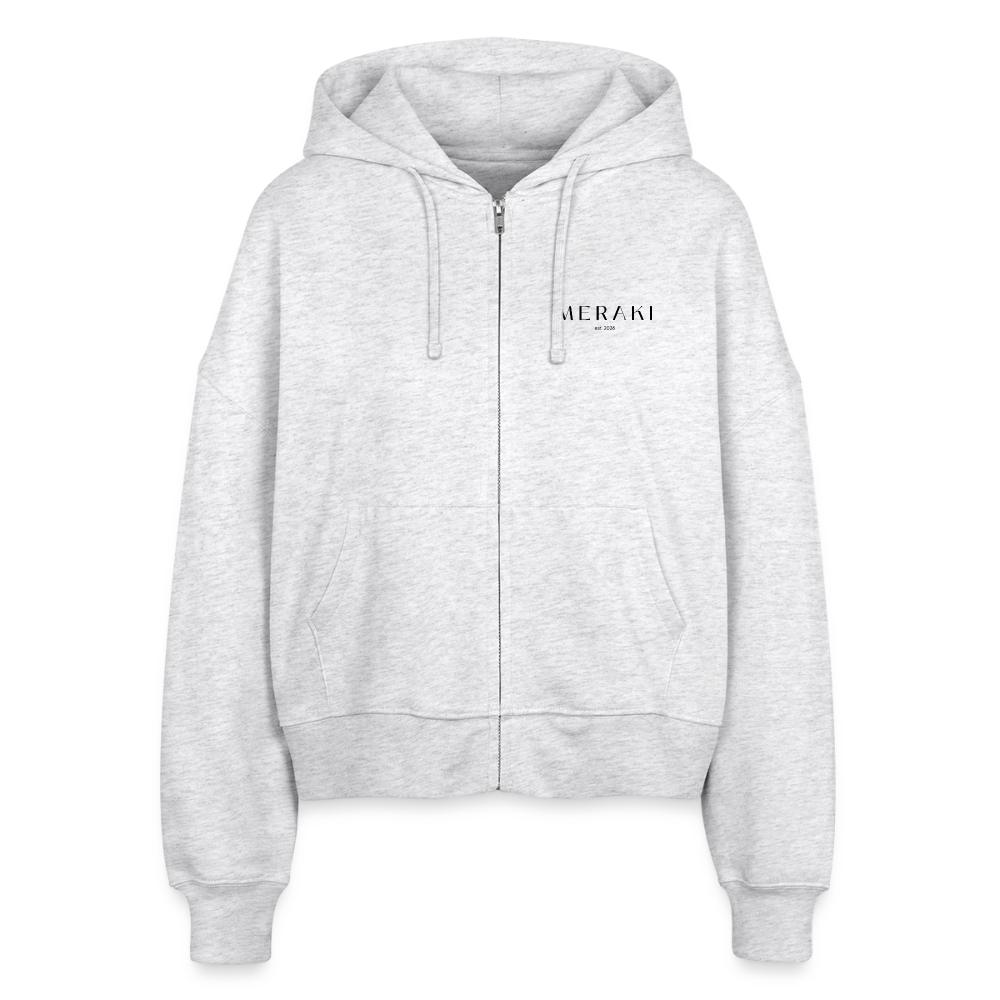 Stanley/Stella Boxy Frauen Bio Zip Hoodie Ida - Weiß meliert