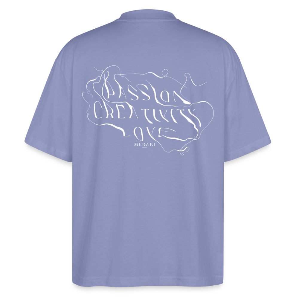 Stanley/Stella Oversized Unisex Organic T-shirt Blaster 2.0 - PASSION, CREATIVITY, LOVE - violet