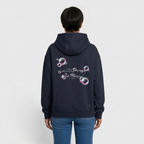 Oversized Heavyweight Hoodie - Seifenblasen - Navy
