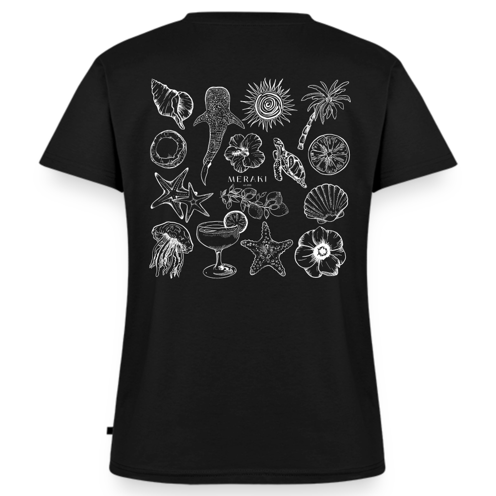 Frauen Bio-T-Shirt mit V-Ausschnitt von Stanley & Stella - Schwarz