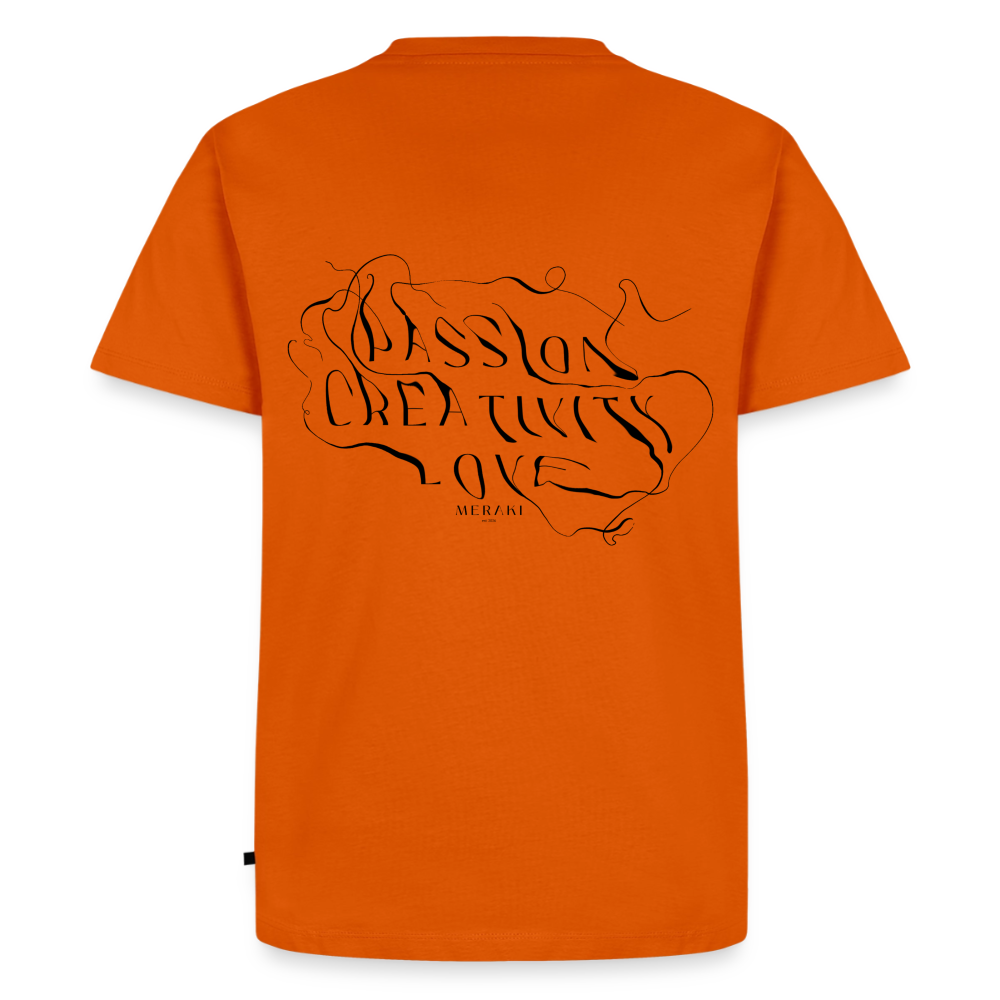 Männer Premium T-Shirt - PASSION, CREATIVITY, LOVE - Orange 