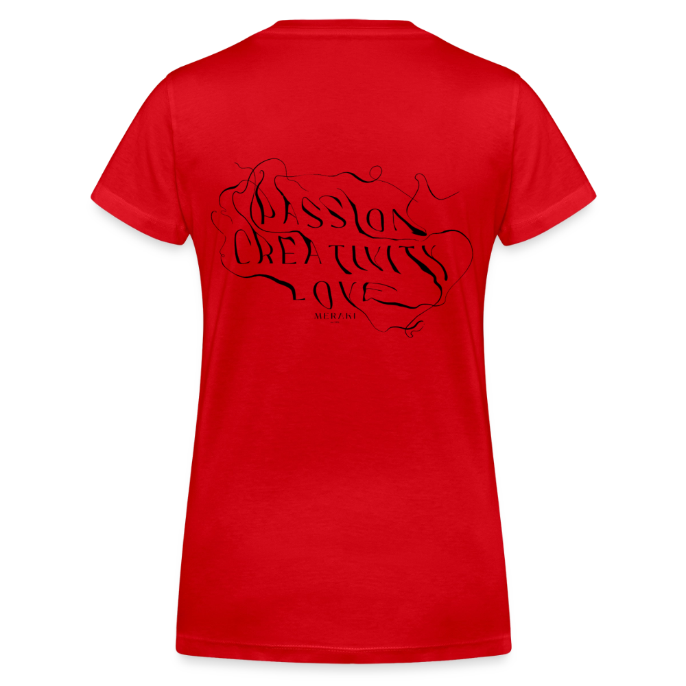 Frauen Bio-T-Shirt mit V-Ausschnitt von Stanley & Stella - Rot