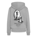 Frauen Premium Hoodie - Grau meliert