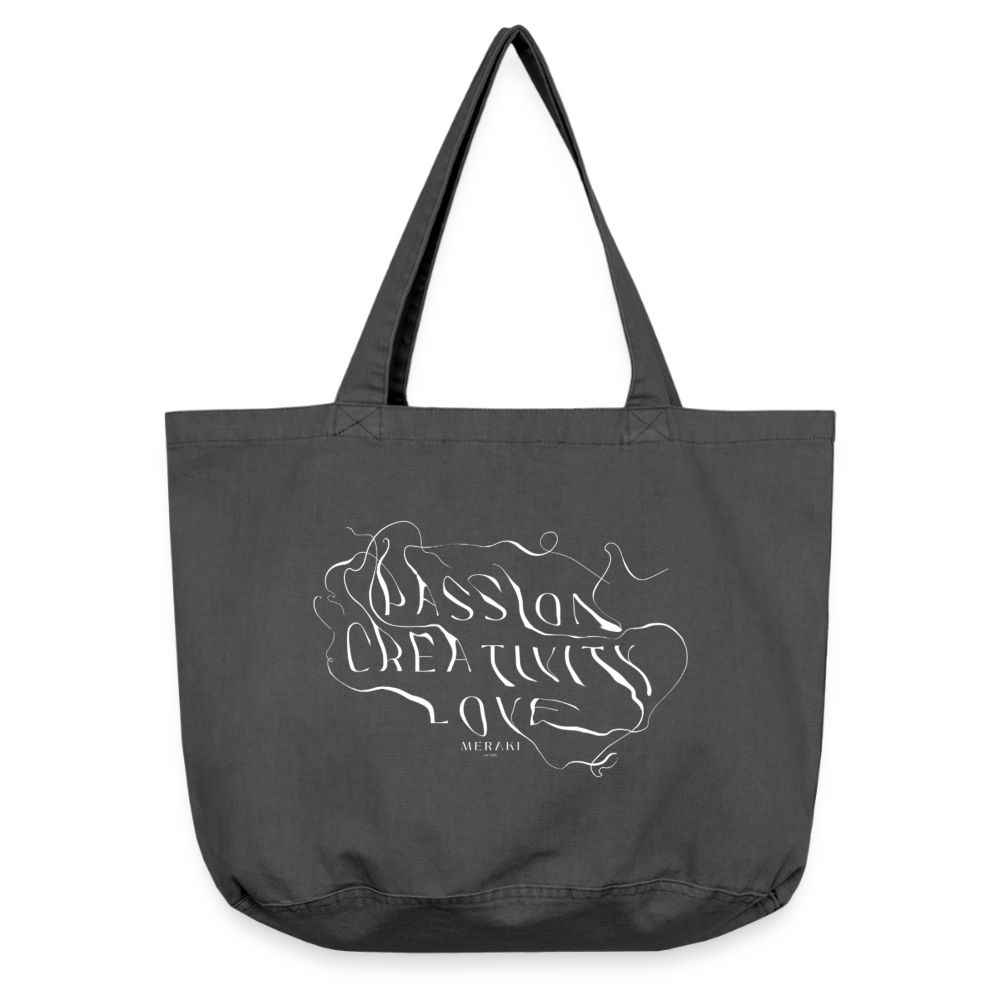 Vintage-Washed Shopper - Vintage Schwarz