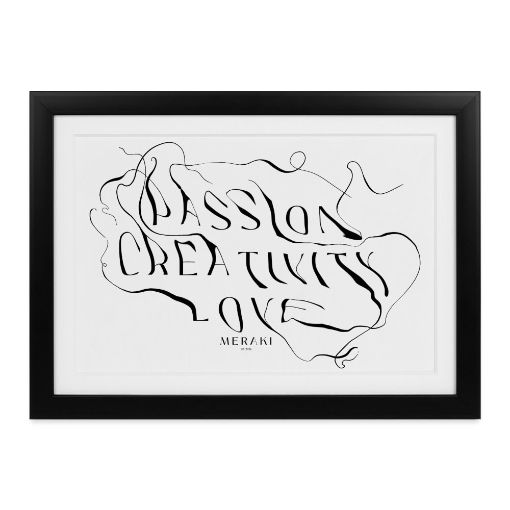 Gerahmtes Poster (37 × 27 cm) - Schwarz