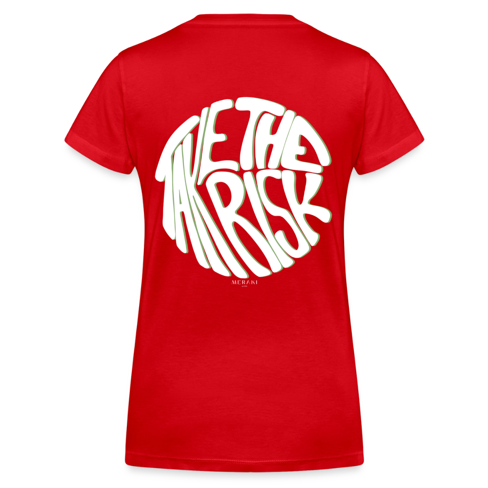 Frauen Bio-T-Shirt mit V-Ausschnitt von Stanley & Stella - Rot