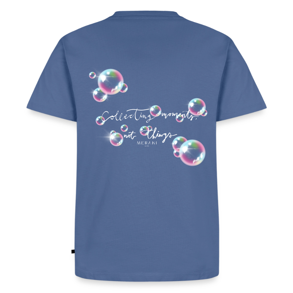Männer Premium T-Shirt - Seifenblasen - Taubenblau