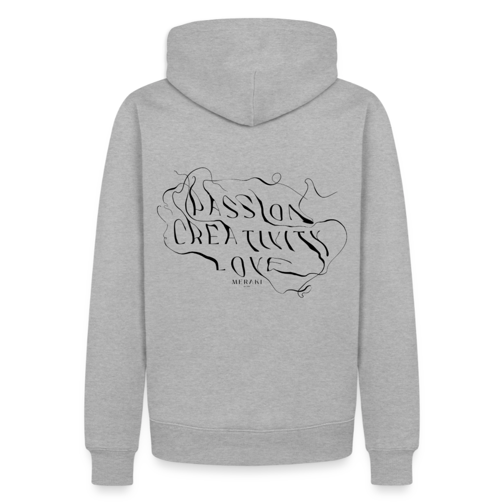Männer Premium Hoodie - Grau meliert