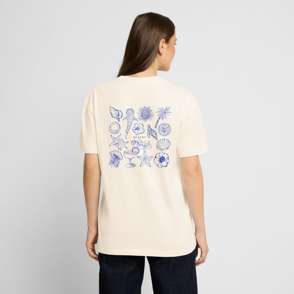 Oversized Heavyweight T-Shirt - Sommergefühle - Creme