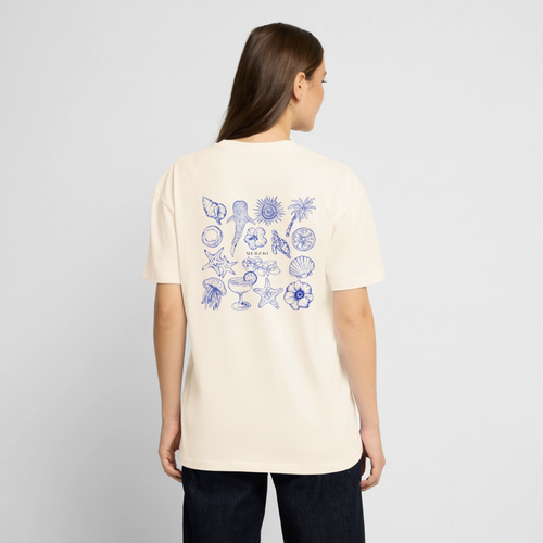 Oversized Heavyweight T-Shirt - Sommergefühle - Creme