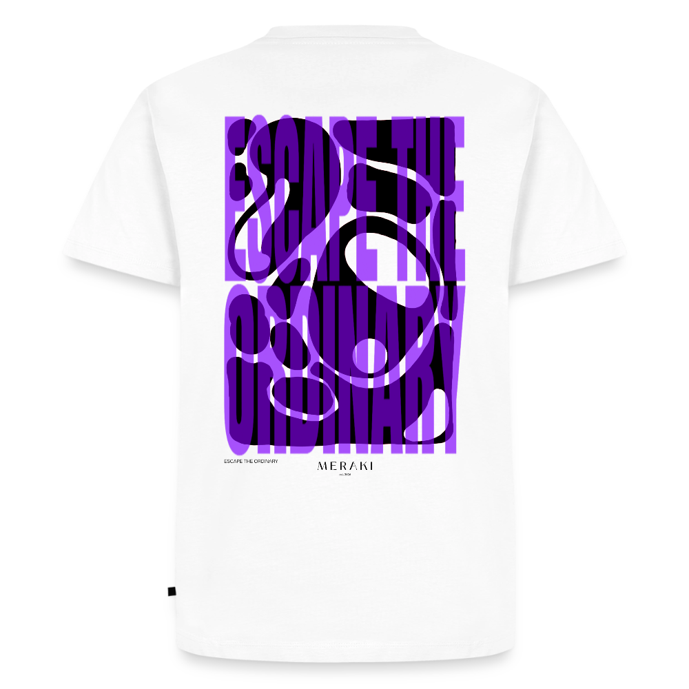 Männer Premium T-Shirt - ESCAPE THE ORDENARY - Weiß