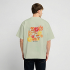 Oversized Heavyweight Unisex T-Shirt - Leichtes Salbeigrün 