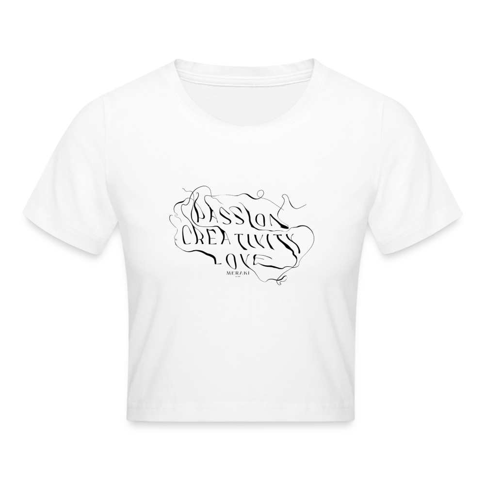Frauen Cropped T-Shirt - Weiß