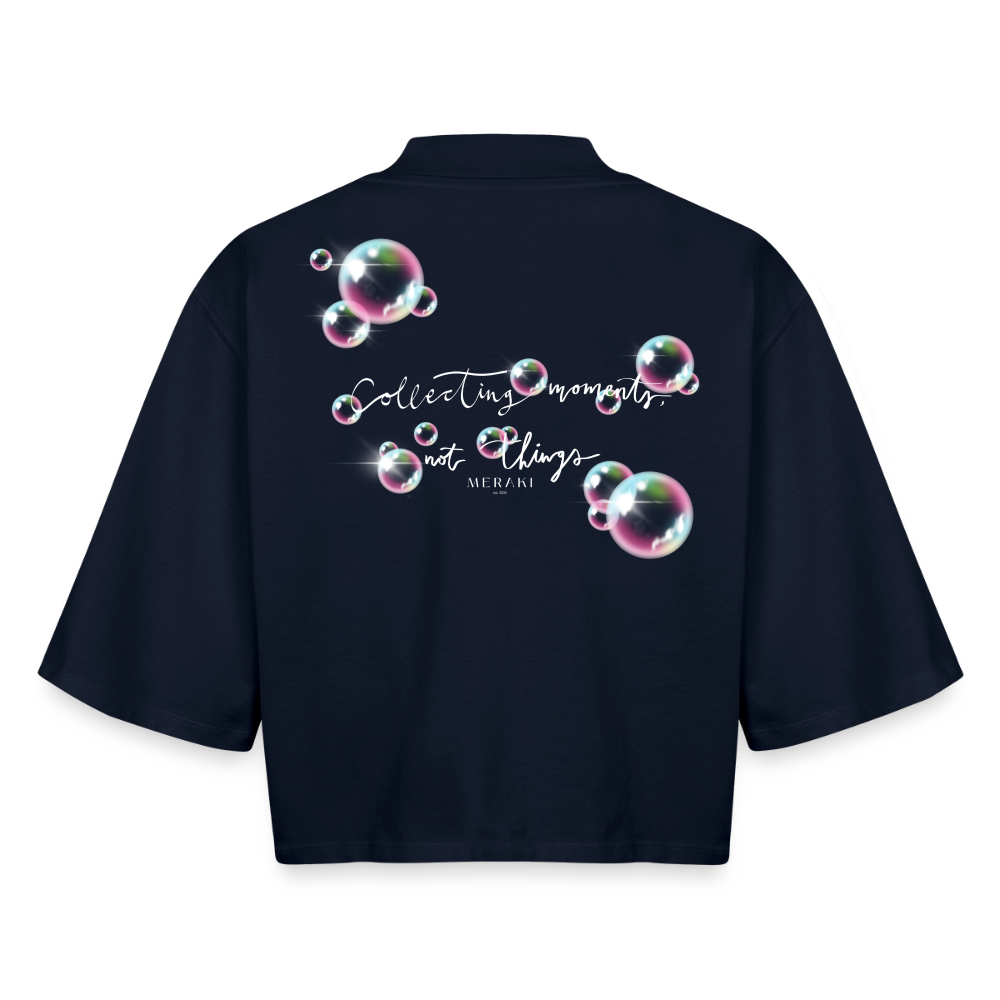 Boxy Frauen Recyceltes 1/2 Sleeved T-Shirt by Stanley/Stella - Navy