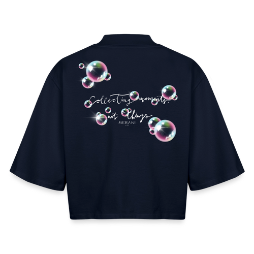 Boxy Frauen Recyceltes 1/2 Sleeved T-Shirt by Stanley/Stella - Navy