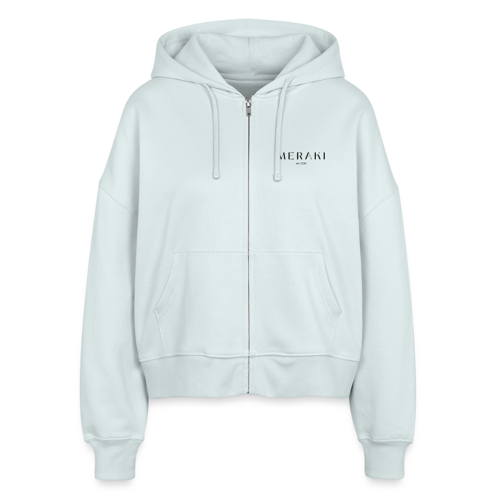 Stanley/Stella Boxy Frauen Bio Zip Hoodie Ida - Eisblau