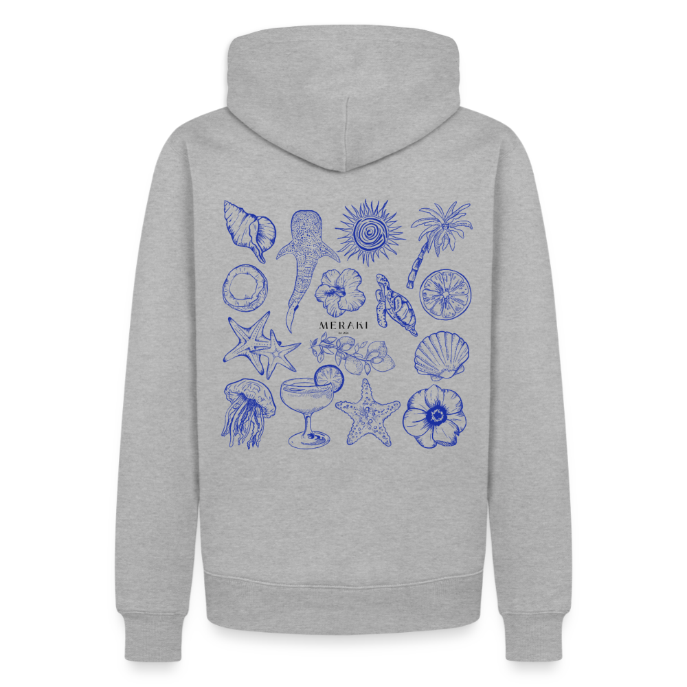 Männer Premium Hoodie - Grau meliert