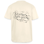 Oversized Heavyweight T-Shirt - PASSION CREATIVITY LOVE - Creme